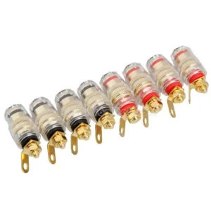 4 plugs banana femeas Nakamichi 4 mm - top de linha