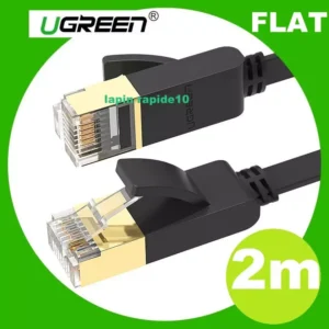 Cabo de rede ugreen cat 7 flat de alta velocidade 600 mhz / 10gbps- 2m