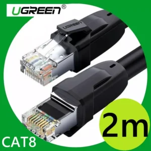 Cabo de rede ugreen cat 8 round de alta velocidade 2000 mhz / 25 / 40gbps- 2m