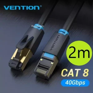 Cabo de rede Vention cat 8 round de alta velocidade 2000 mhz / 40 gbps- 2m