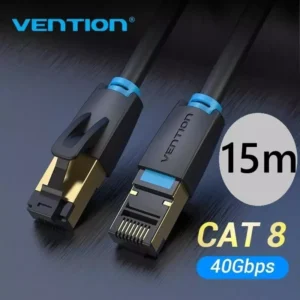 Cabo de rede Vention cat 8 round de alta velocidade 2000 mhz / 40 gbps- 15m