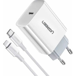 Carregador iphone pd fast charger pd 20w + Cabo Ugreen mfi certified  Apple-1m