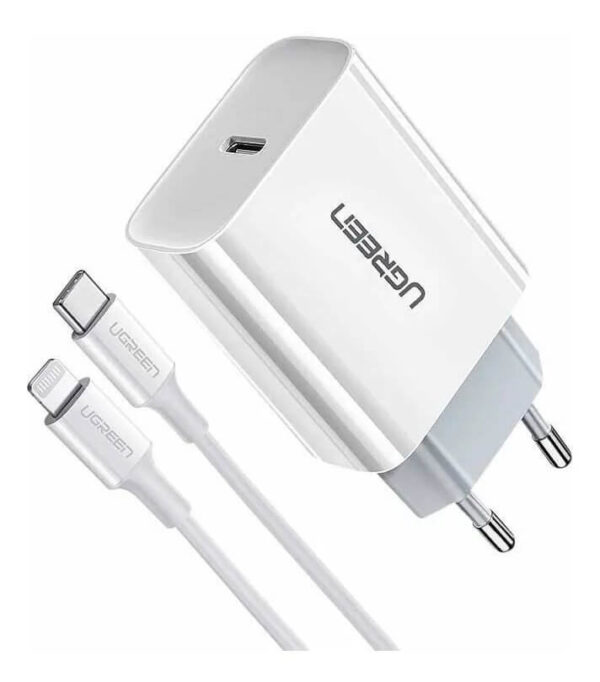 Carregador iphone pd fast charger pd 20w + Cabo Ugreen mfi certified  Apple-1m