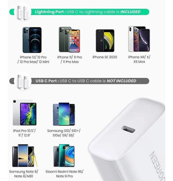 Carregador iphone pd fast charger pd 20w + Cabo Ugreen mfi certified  Apple-1m - Imagem 9