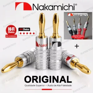 10 Plugs Banana Nakamichi Nova Liga Premium +  10 protetores termoretrateis