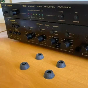 4 pes isoladores (em borracha natural) 25 mm e amortecimento  para audio Vintage e atuais