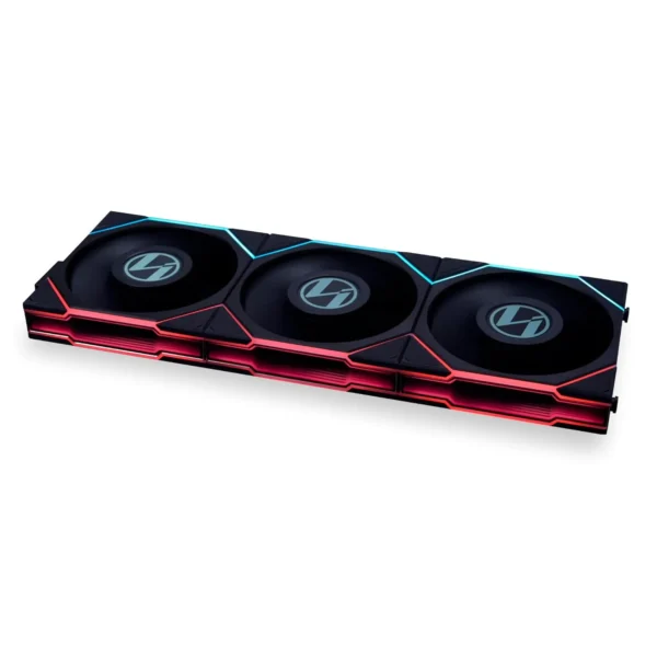 Novo kit 3 Coolers Fans Lian Li TL-LCD 120 Rgb + controladora -  Preto - Imagem 4