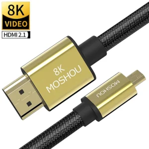 Cabo micro hdmi X  hdmi 2.1 8k Moshou  - 3m