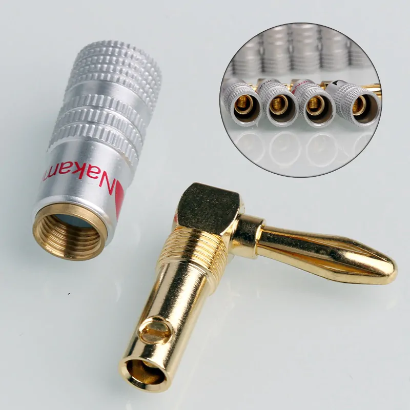 4 Plugs Banana 90 graus Nakamichi Nova Liga premium - Imagem 4