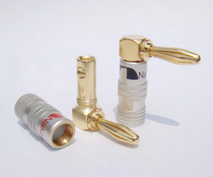 4 Plugs Banana 90 graus Nakamichi Nova Liga premium - Imagem 3