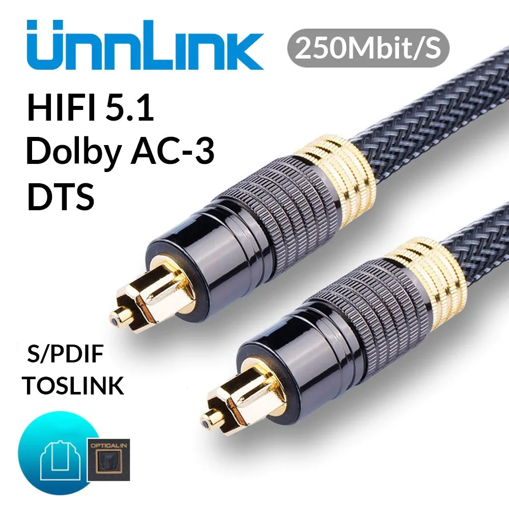 Cabo ótico de audio digital Unnlink – 1,5 m - Imagem 6