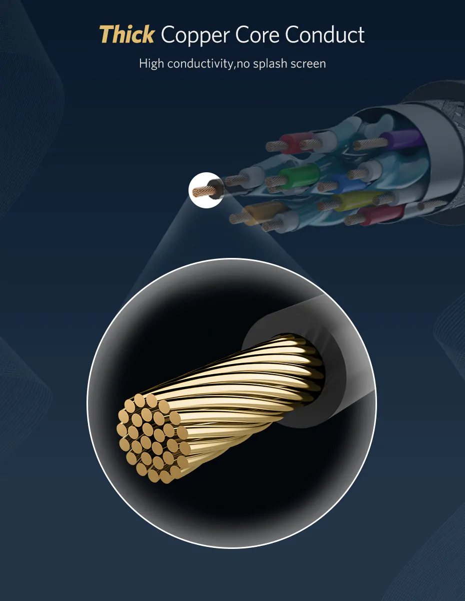 Cabo HDMI 4k dolby vision  trançado prata - Ugreen - 2 m - Imagem 11