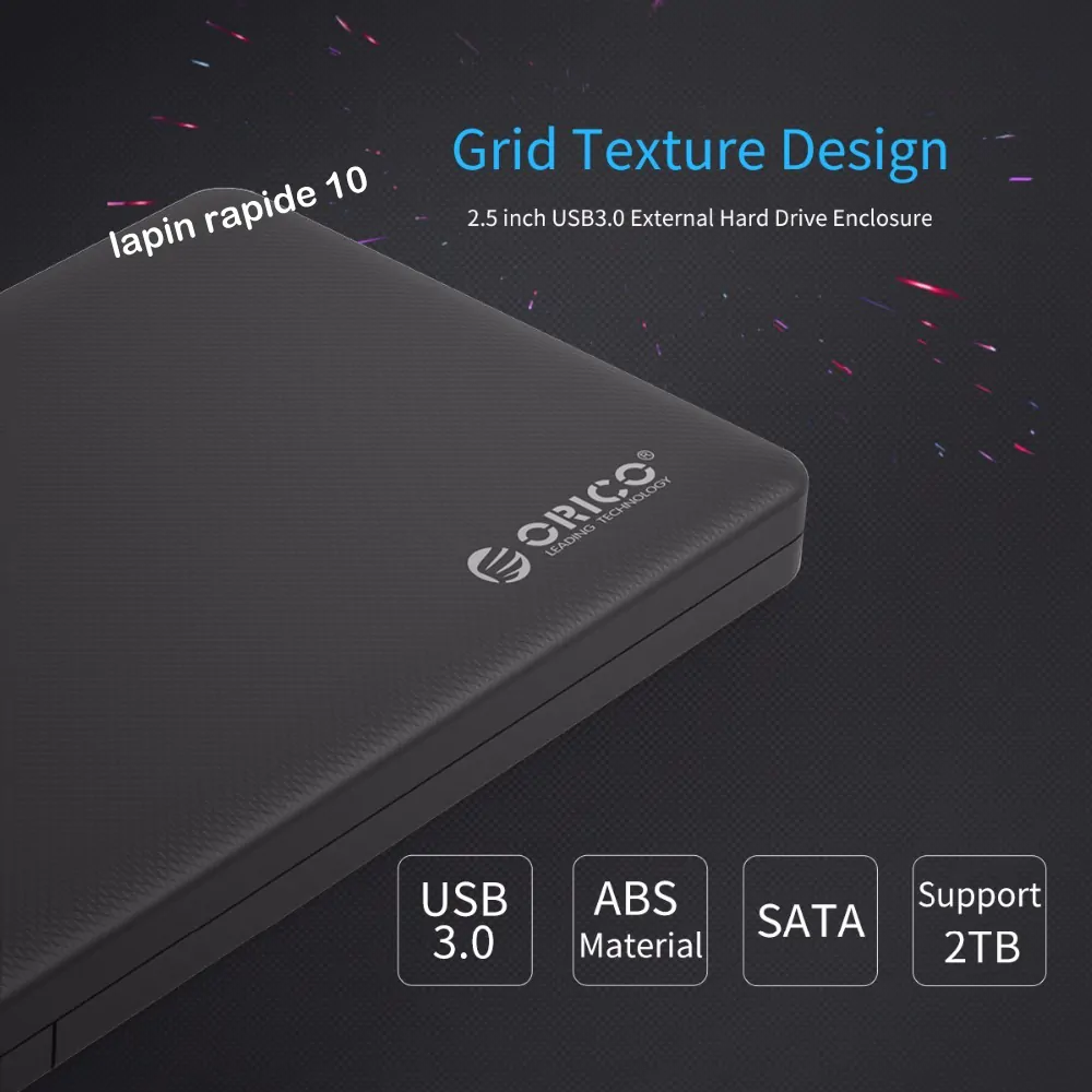 Case Rígido para leitura externa Orico para SSD HD 3.0 Adata/ Crucial/ WD/Samsung - Imagem 5