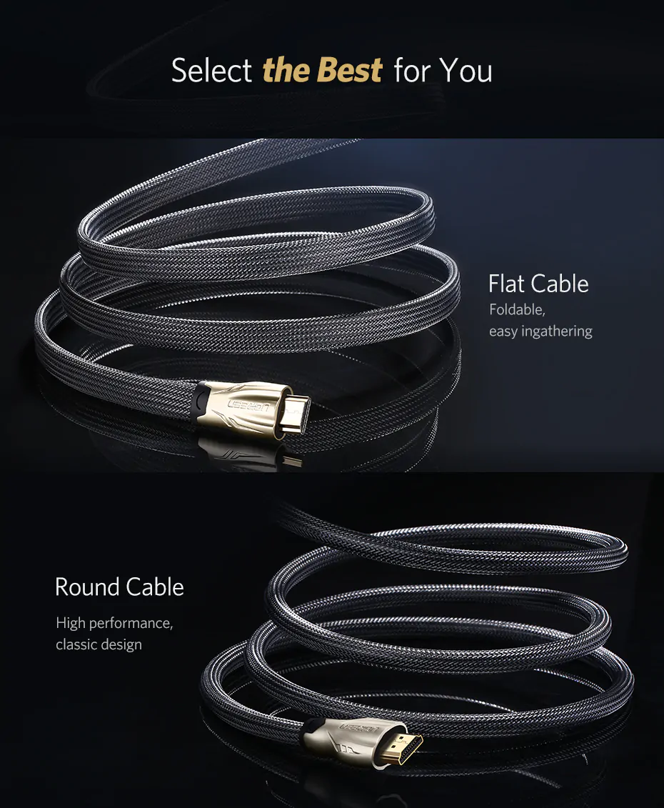 Cabo HDMI 4k dolby vision  trançado prata - Ugreen - 2 m - Imagem 12