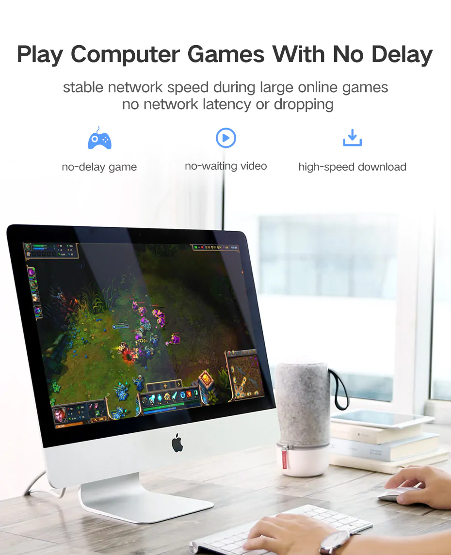 Cabo de rede ugreen cat 7 flat de alta velocidade 600 mhz / 10gbps- 2m - Imagem 7