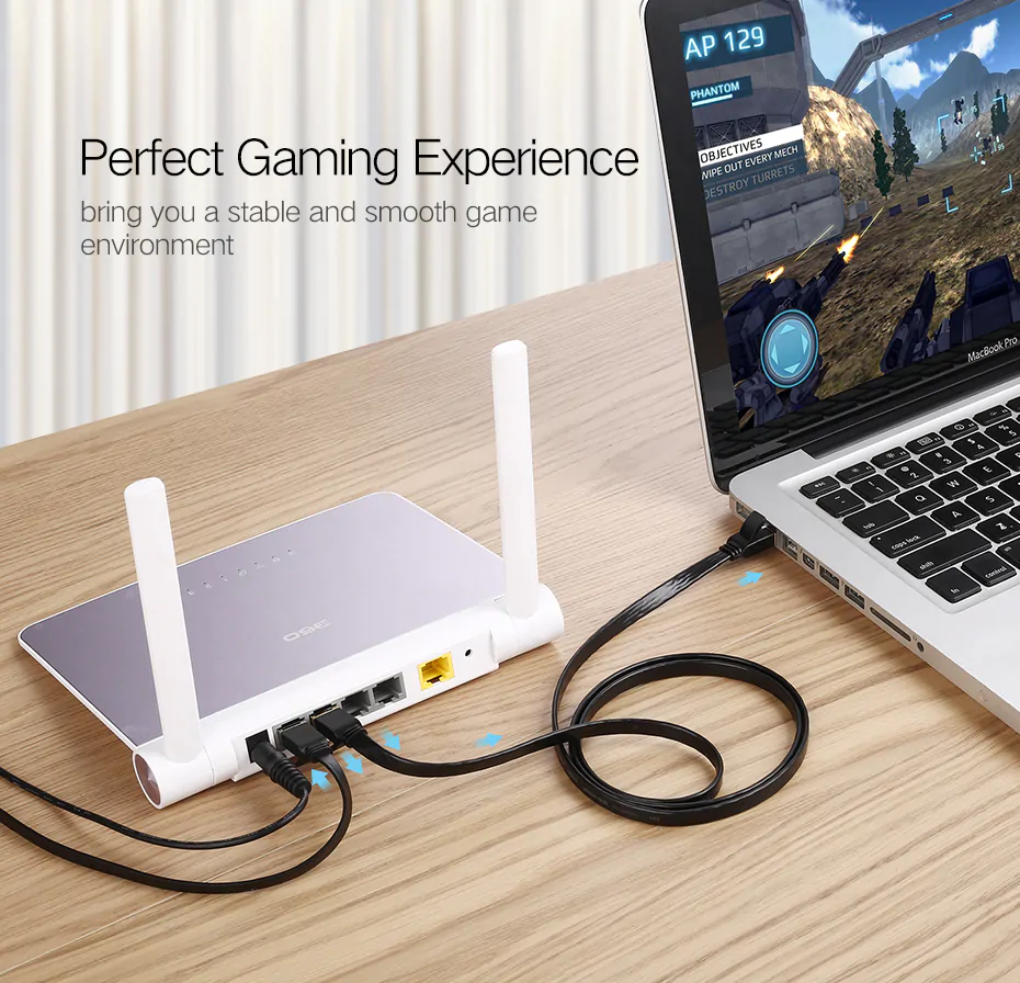 Cabo de rede ugreen cat 7 flat de alta velocidade 600 mhz / 10gbps- 2m - Imagem 8