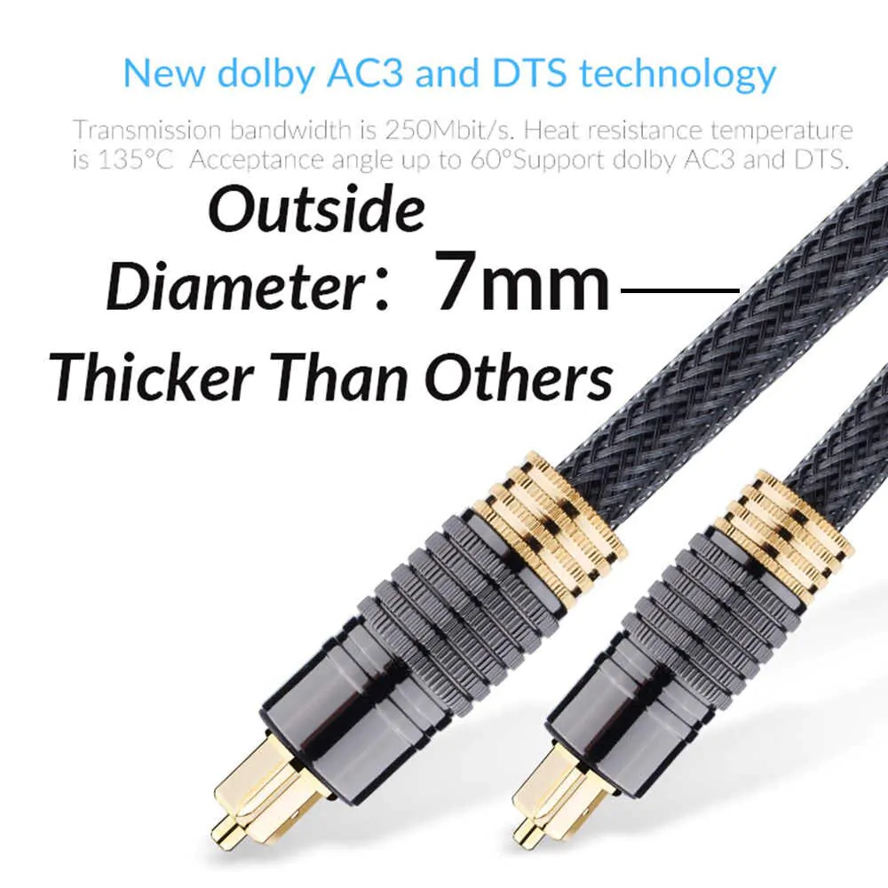 Cabo ótico de audio digital Unnlink – 1,5 m - Imagem 3