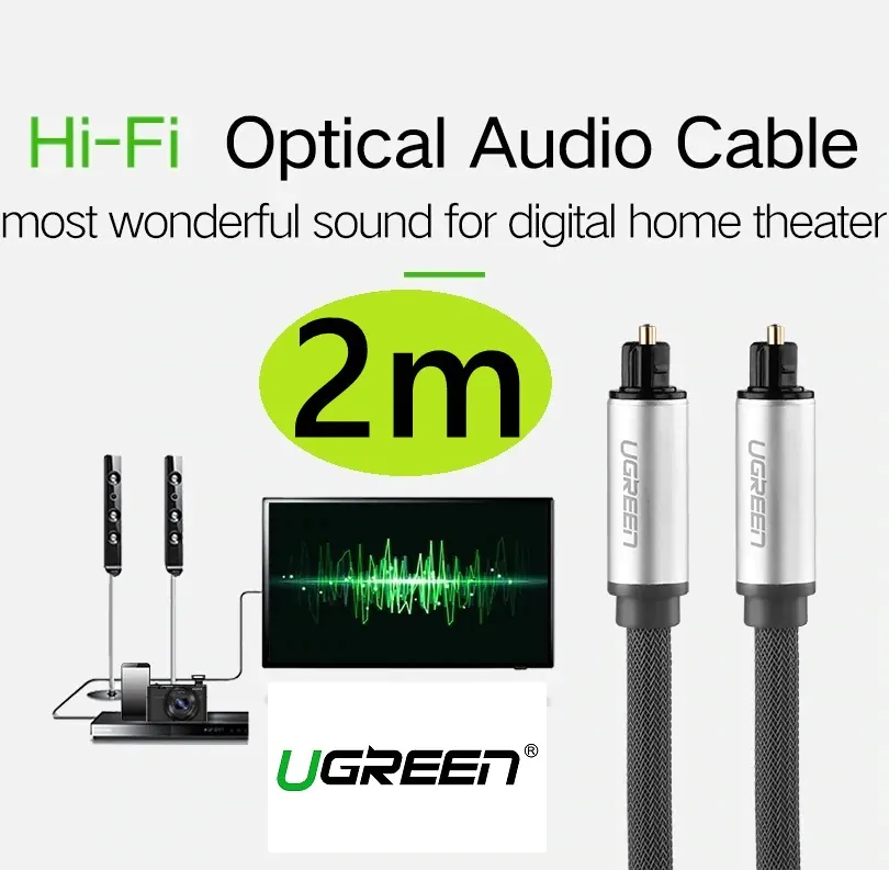 Cabo Ótico de Áudio Digital UGREEN  – 2m - Imagem 3