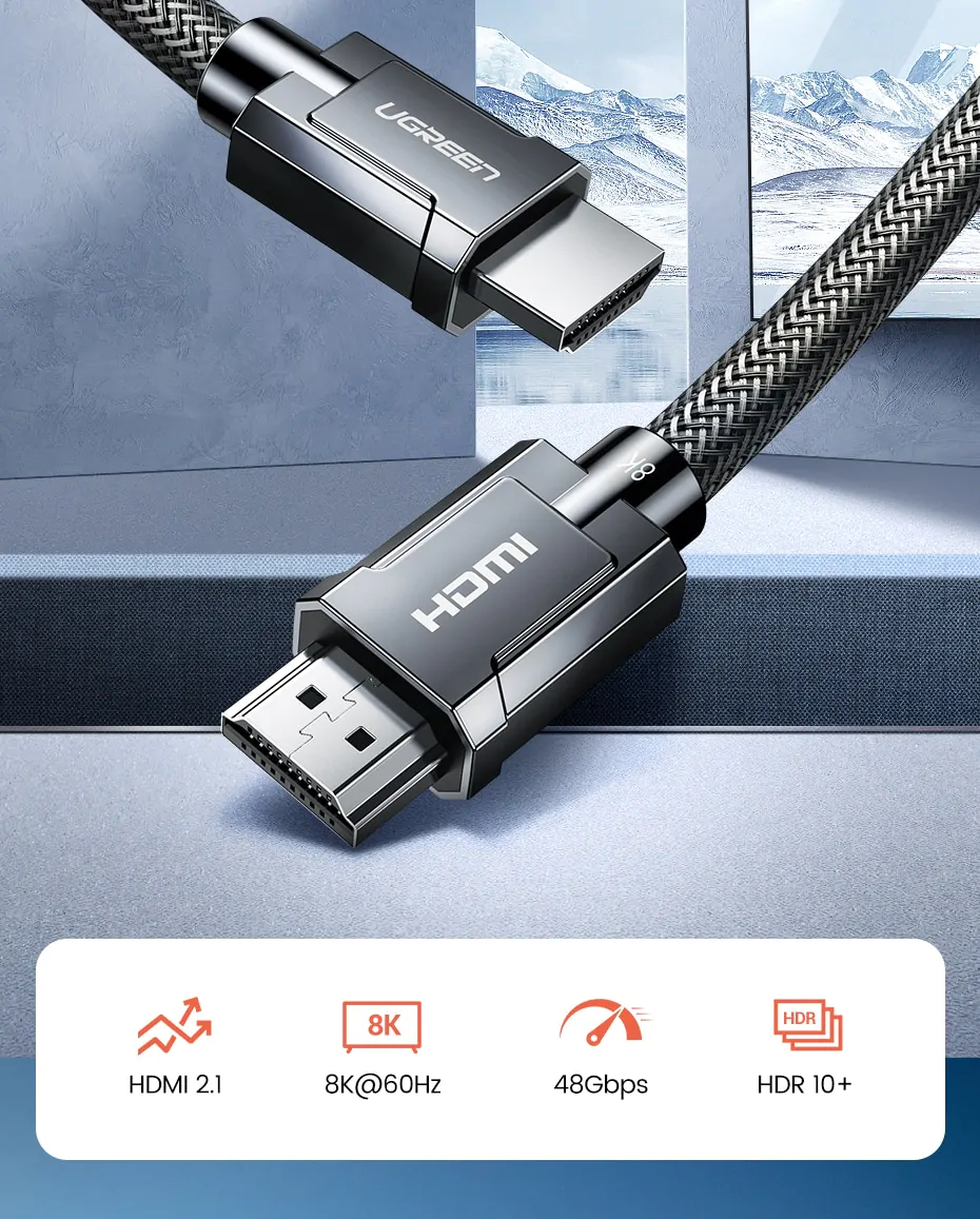 Novo cabo HDMI 2.1 - 8k - Ugreen - 3 m - Imagem 5