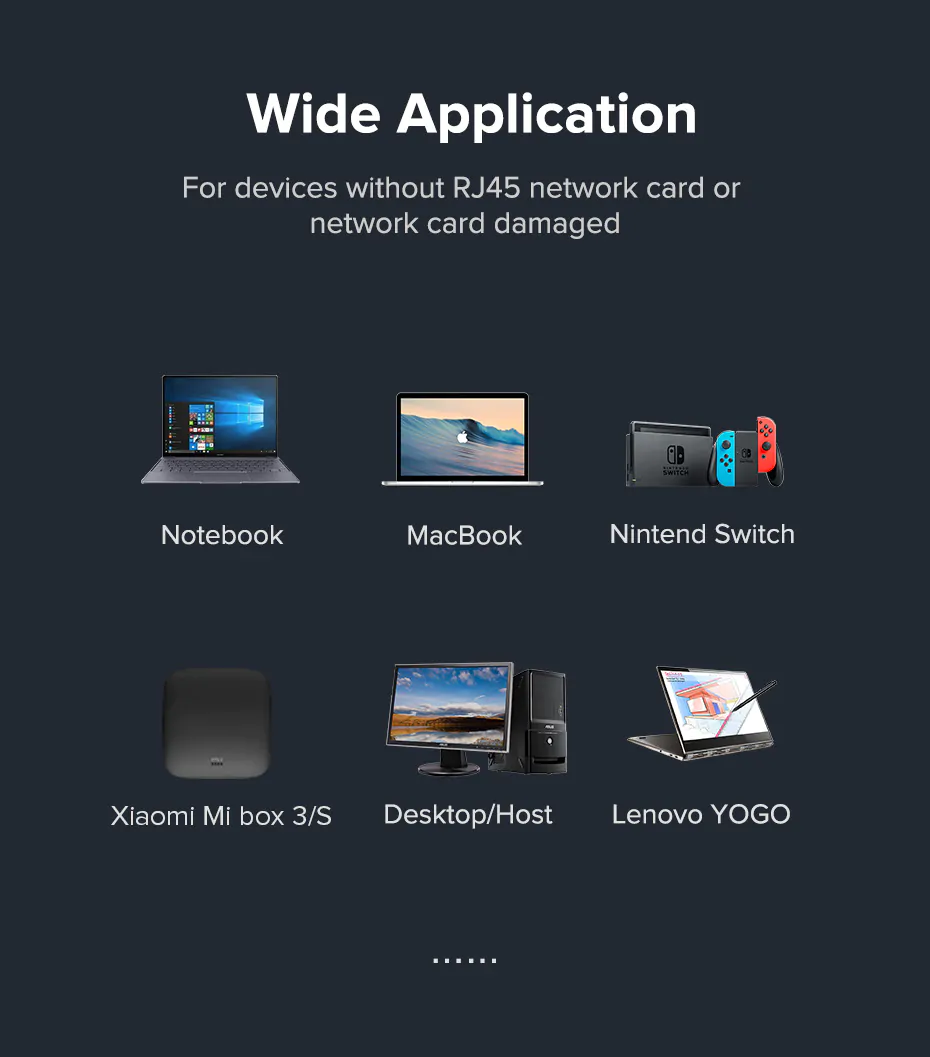 Adaptador placa de rede usb 3.0 Ethernet UGREEN - Imagem 3