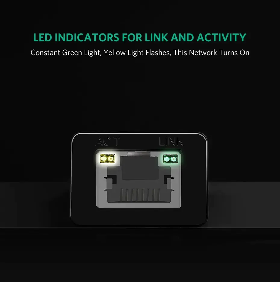 Adaptador placa de rede usb 3.0 Ethernet UGREEN - Imagem 6