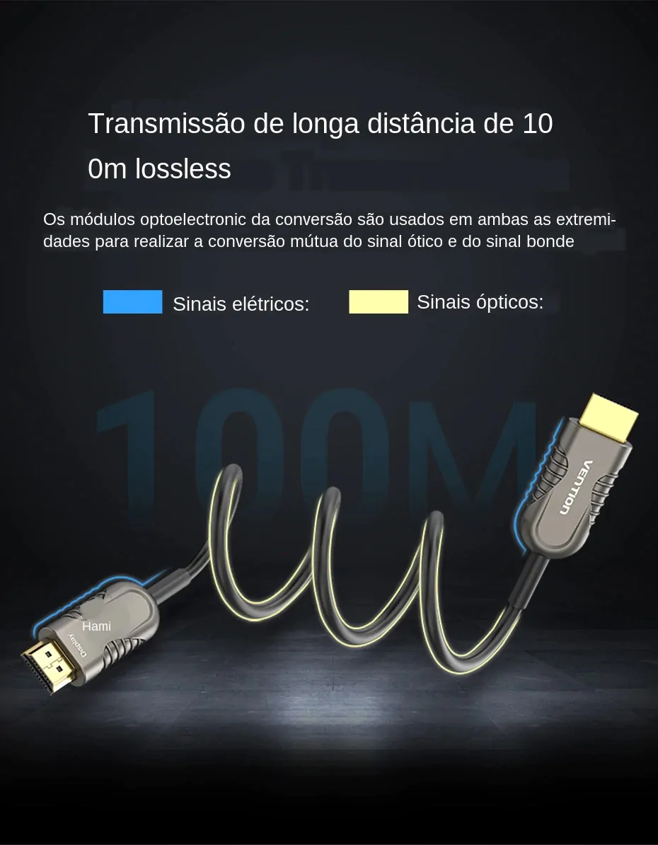 Cabo HDMI 2.1 8k/240Hz Fibra Ótica - VENTION - 5m - Imagem 8
