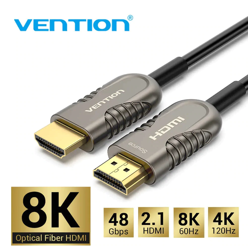 Cabo HDMI 2.1 8k/240Hz Fibra Ótica - VENTION - 5m - Imagem 2