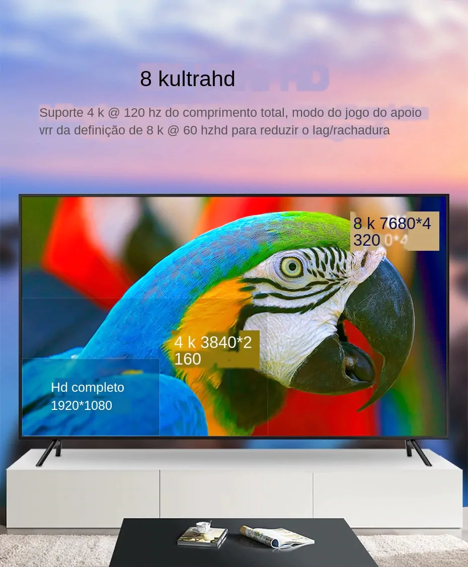 Cabo HDMI 2.1 8k/240Hz Fibra Ótica - VENTION - 5m - Imagem 4