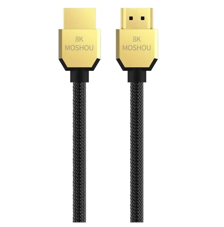 Cabo HDMI 2.1 8k/240Hz trançado prata MODELO SLIM - Moshou - 1.5 m - Imagem 10