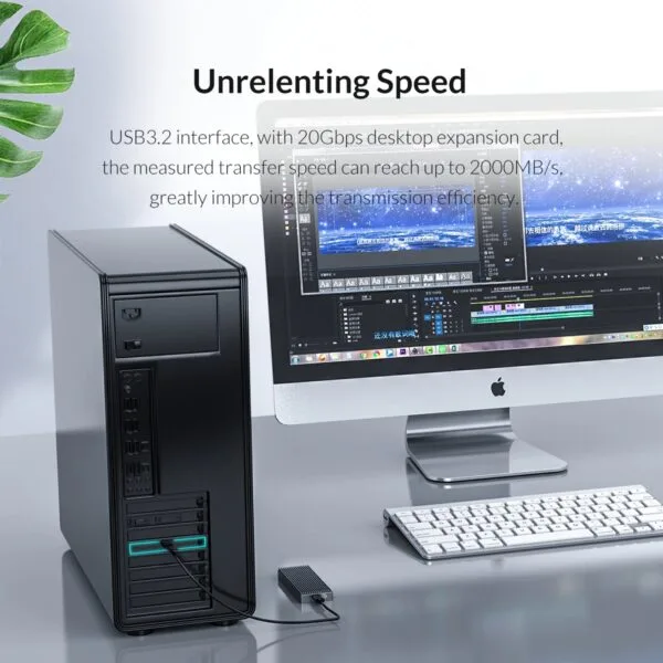 Case Rígido para leitura externa Orico de NVME  SSD  20 G - Imagem 5