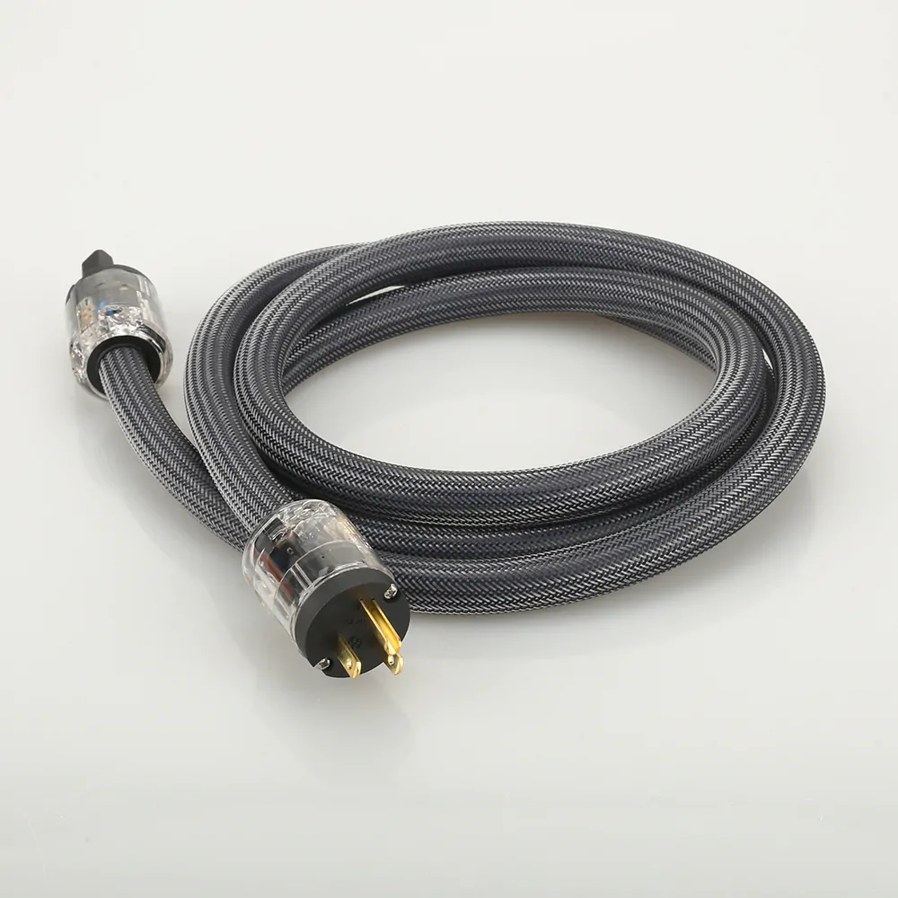 Novo cabo de alimentacao High end - Audiophile serie cobre puro - Padrao US -1,5m   - Imagem 5