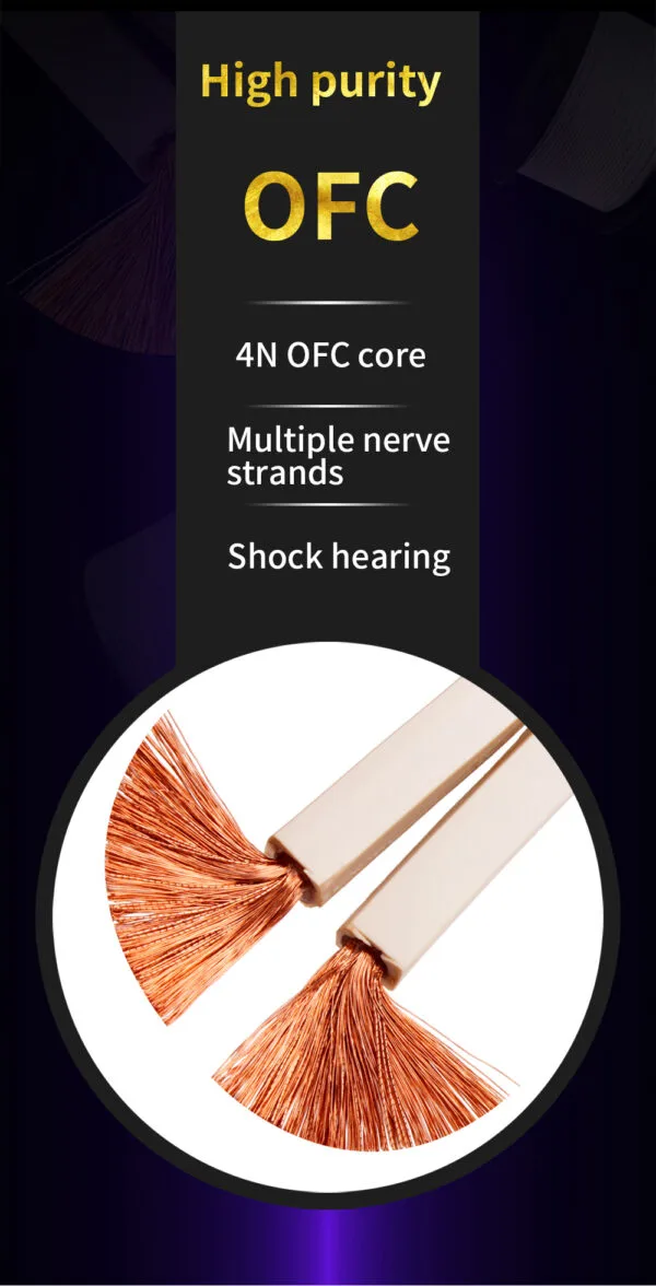 Novo cabo de caixa acustica - Audiophile serie 3.0 mm (1,5 mm efetivo dentro)-o2 free - Alta qualidade - 5m - Imagem 3