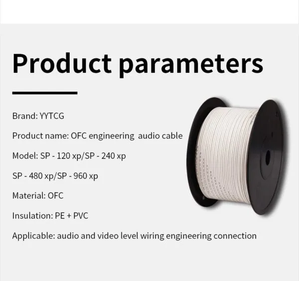 Novo cabo de caixa acustica - Audiophile serie 3.0 mm (1,5 mm efetivo dentro)-o2 free - Alta qualidade - 5m - Imagem 5