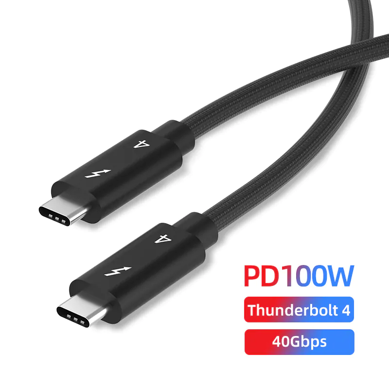 Cabo Thunderbolt 4  x Thunderbolt 4  pd 100 w 8k   -0,50m - Imagem 2