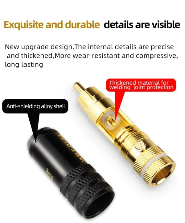 4 Plugs RCA Banana  10mm - WBT 0144 - Imagem 2