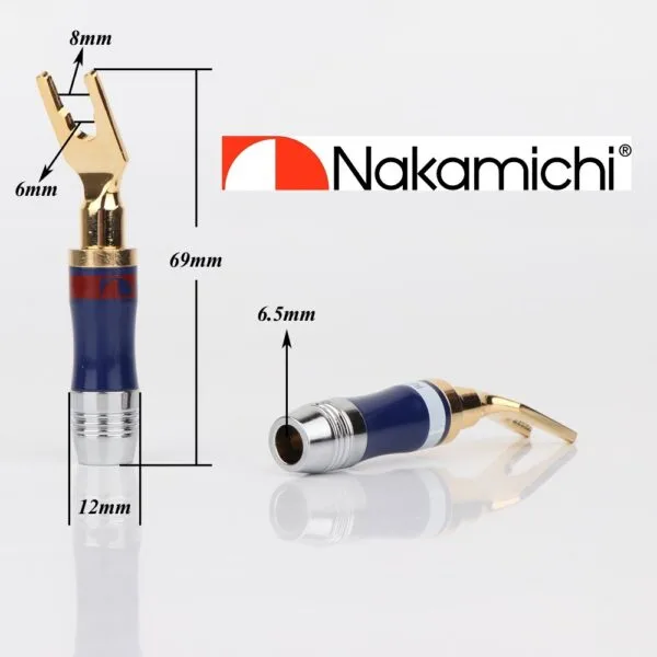 4 Plugs spades  high end  -top de linha - Nakamichi - Imagem 3