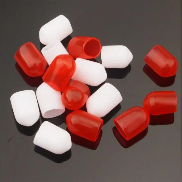 Kit de 20 capas protetores RCA silicone  vermelhos e brancos - Imagem 2