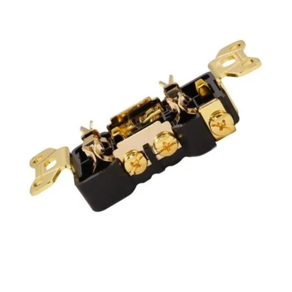 Tomada Furutech High end fs01 - Audiophile serie cobre puro gold plated + 1 placa acabamento aluminio preto - Padrao US - Imagem 5