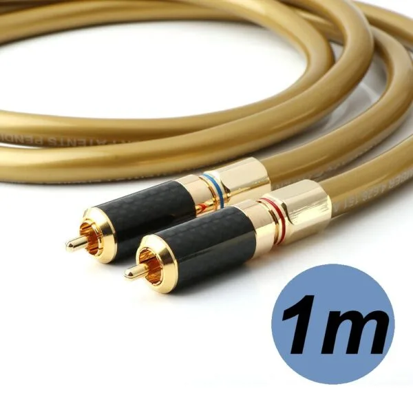 Cabo  audio RCA Hexlink 5 c  high end modelo original  (PAR) -1m - Imagem 2