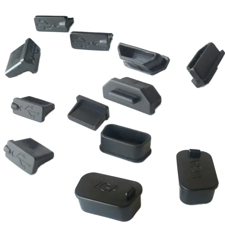 Kit de 5 tampas /capinhas protetoras HDMI pretas - Imagem 3