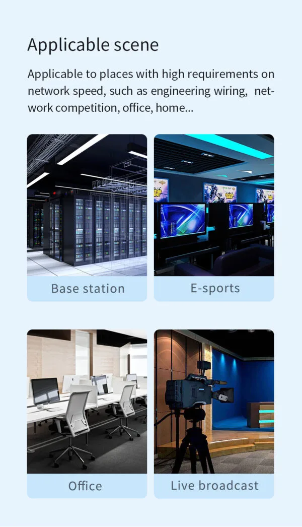 Cabo de rede Hagibis Cat 8 articulado e blindado alta velocidade 2000 mhz / 40 gbps- 0,5 m - Imagem 12