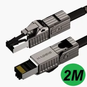 Cabo de rede Hagibis Cat 8 articulado e blindado alta velocidade 2000 mhz / 40 gbps- 2m