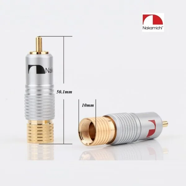 1 Par de Cabos interconexao RCA Candas hexlink 5c com plugs Nakamichi   8.00 mm cobre puro high end - 0,5 m  - Imagem 2