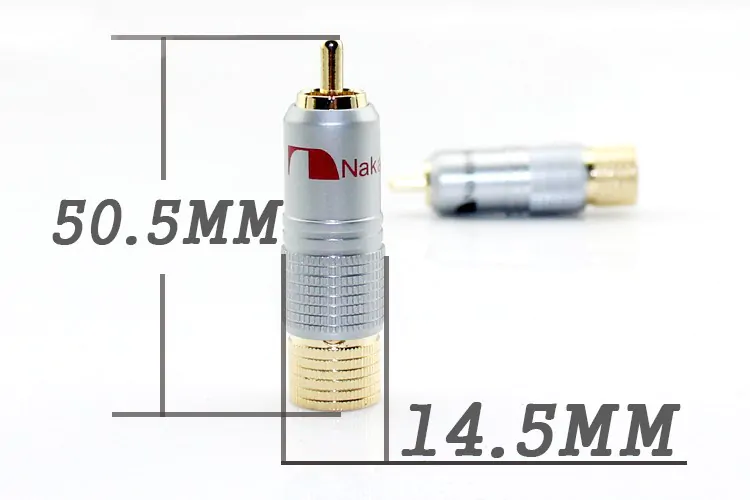 2 Plugs RCA Banana  10 mm Made in Japan - Nakamichi - Imagem 4